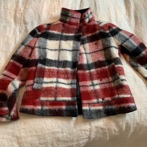 Zara flannel pattern coat size medium
